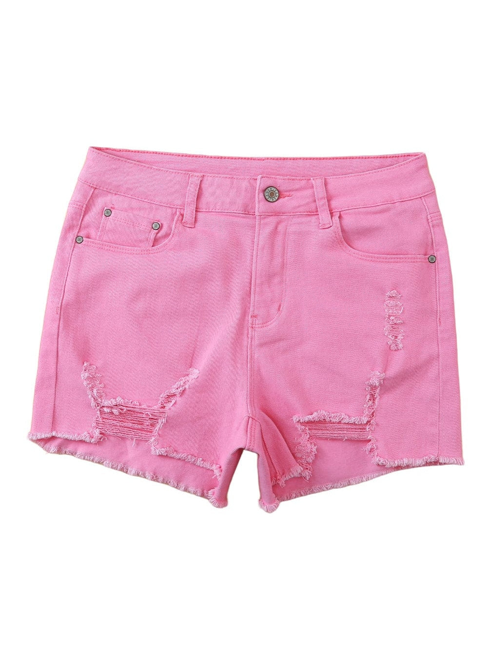 Southern Belle Black Distressed Denim Shorts