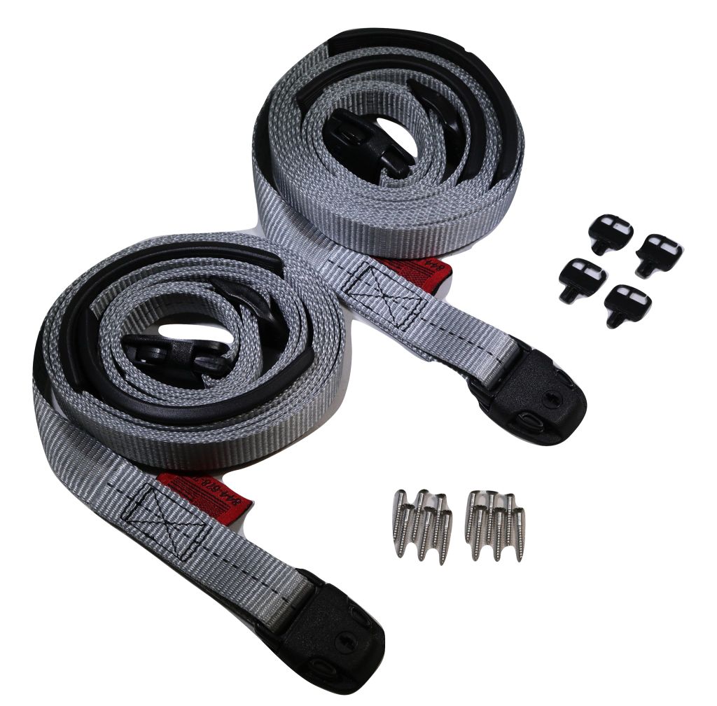 Kit completo de correas de sujeción para jacuzzi con hebilla estándar gris | Opciones de tamaño