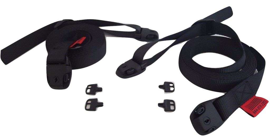 Correas ajustables para cubierta de jacuzzi con hebilla estándar negra | SIN ALMOHADILLAS NI TORNILLOS