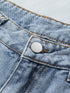 Beach Denim Shorts with Sparkling Rhinestones