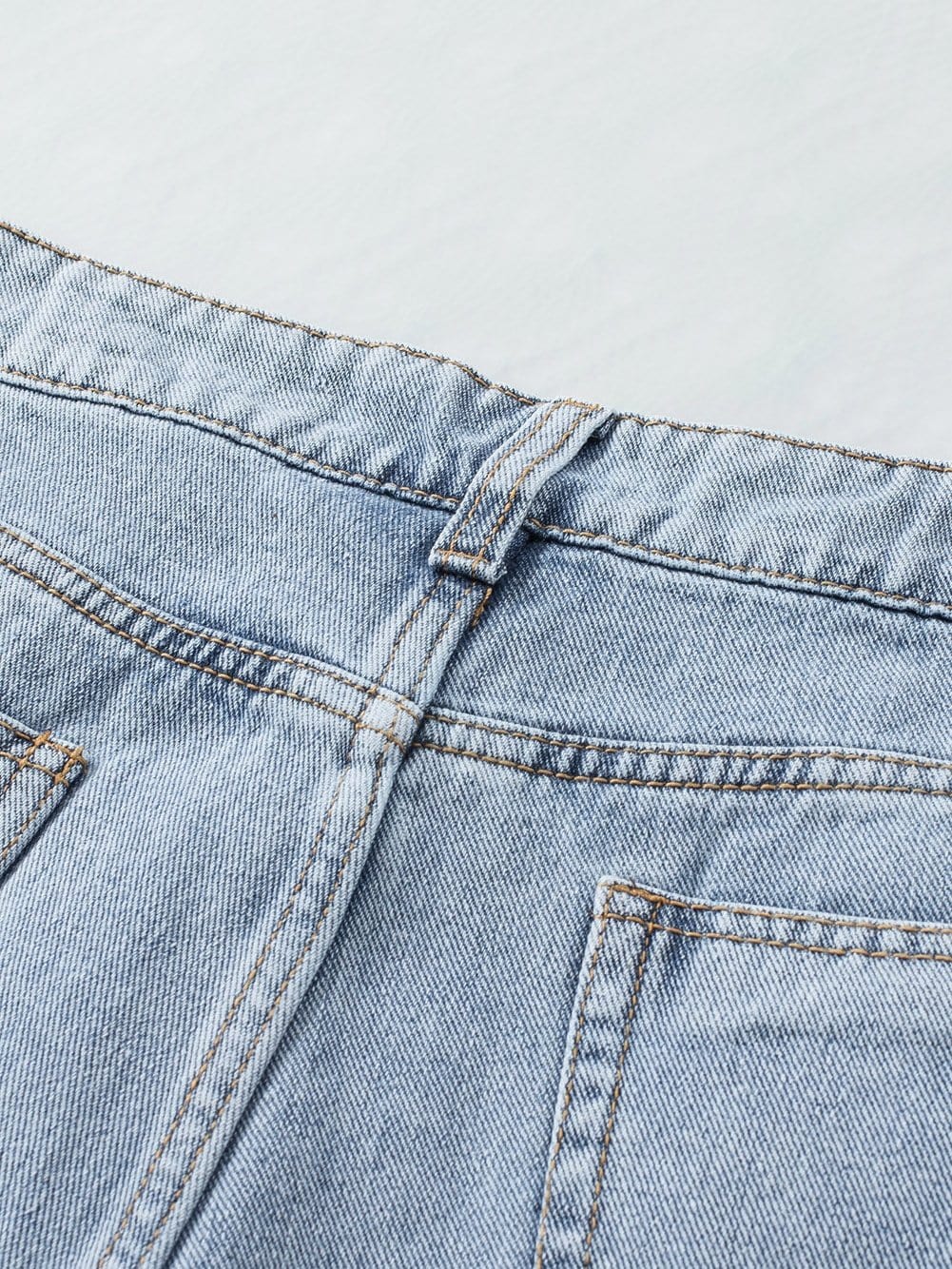 Beach Denim Shorts with Sparkling Rhinestones