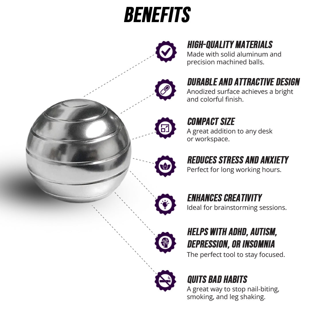 Rotating Desktop Spinning Ball Stress-Relieving Gadget