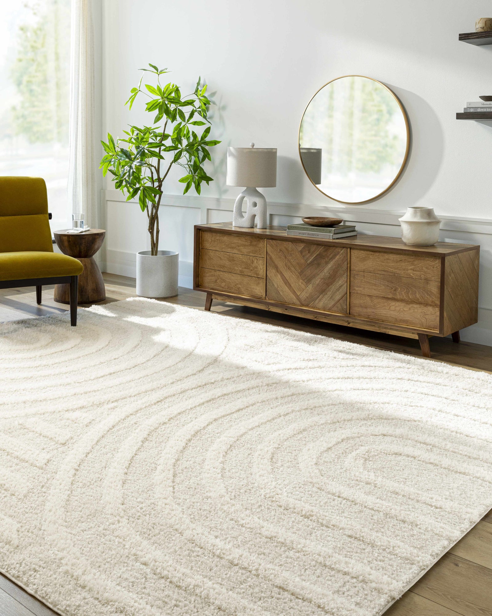 Alfombra color crema Arnel