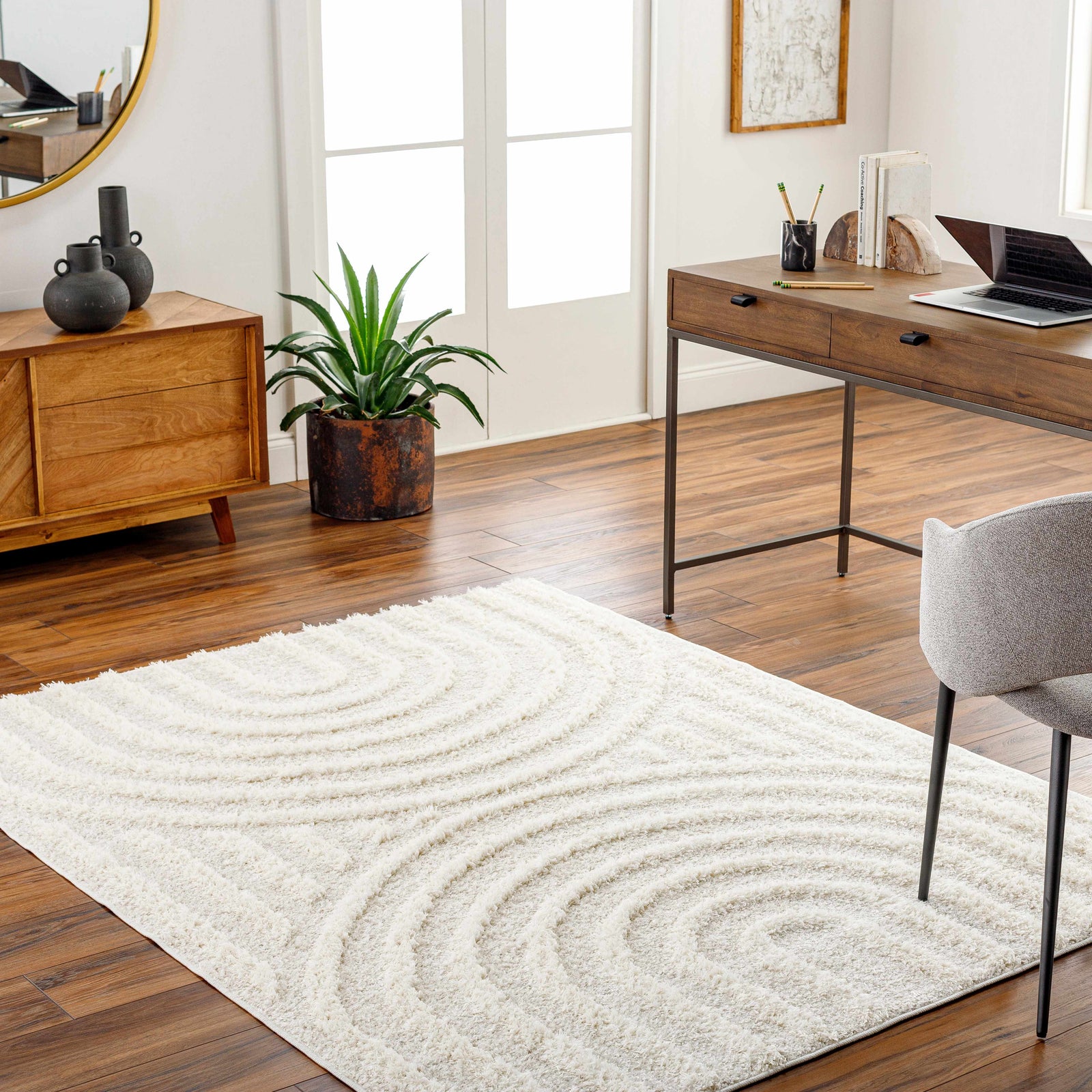 Alfombra color crema Arnel