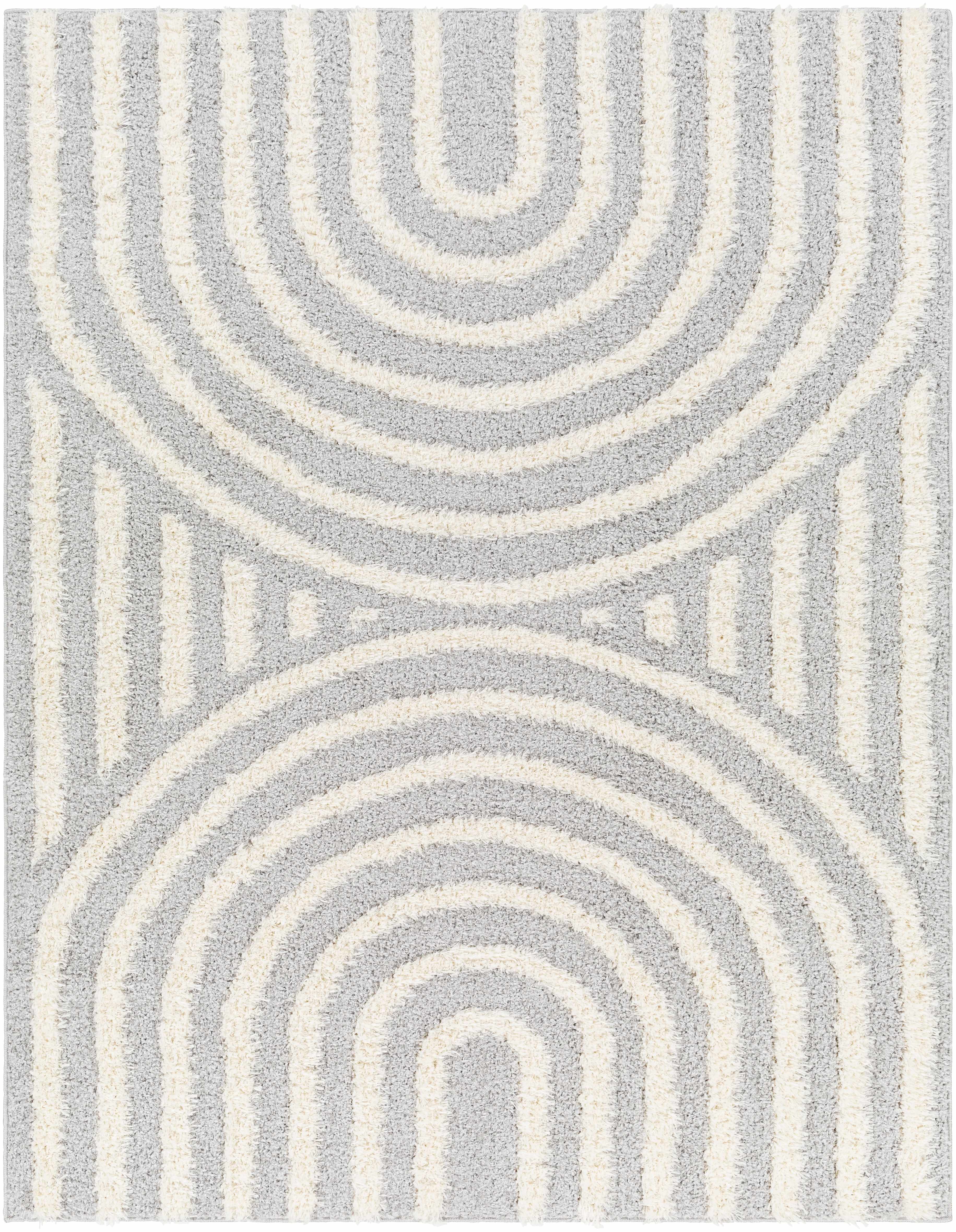 Alfombra Arnel en gris y beige