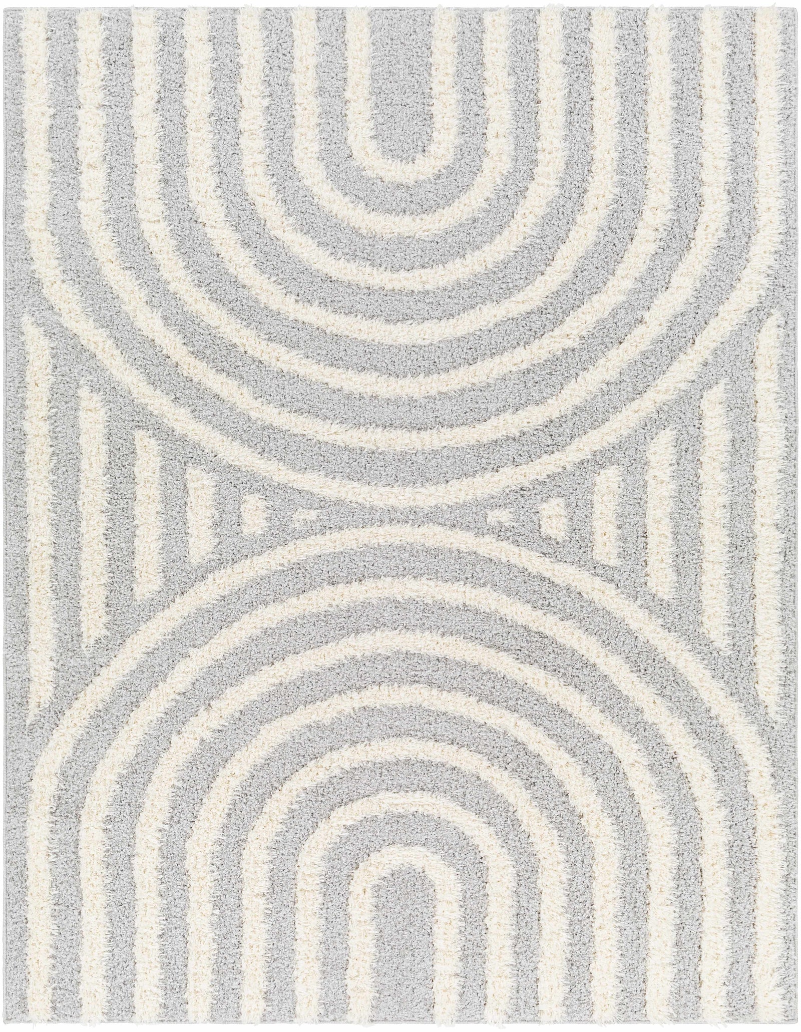 Alfombra Arnel en gris y beige