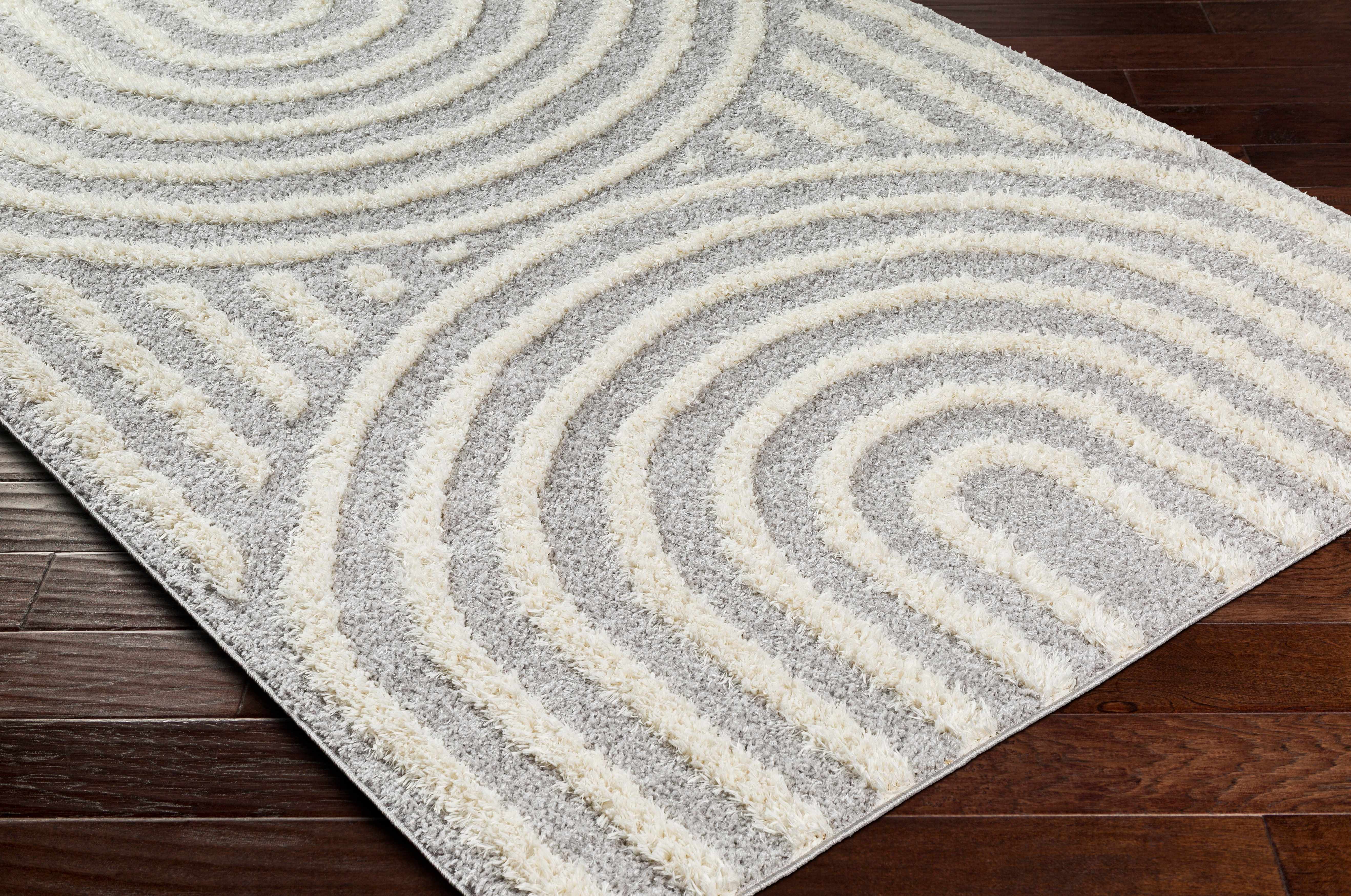 Alfombra Arnel en gris y beige