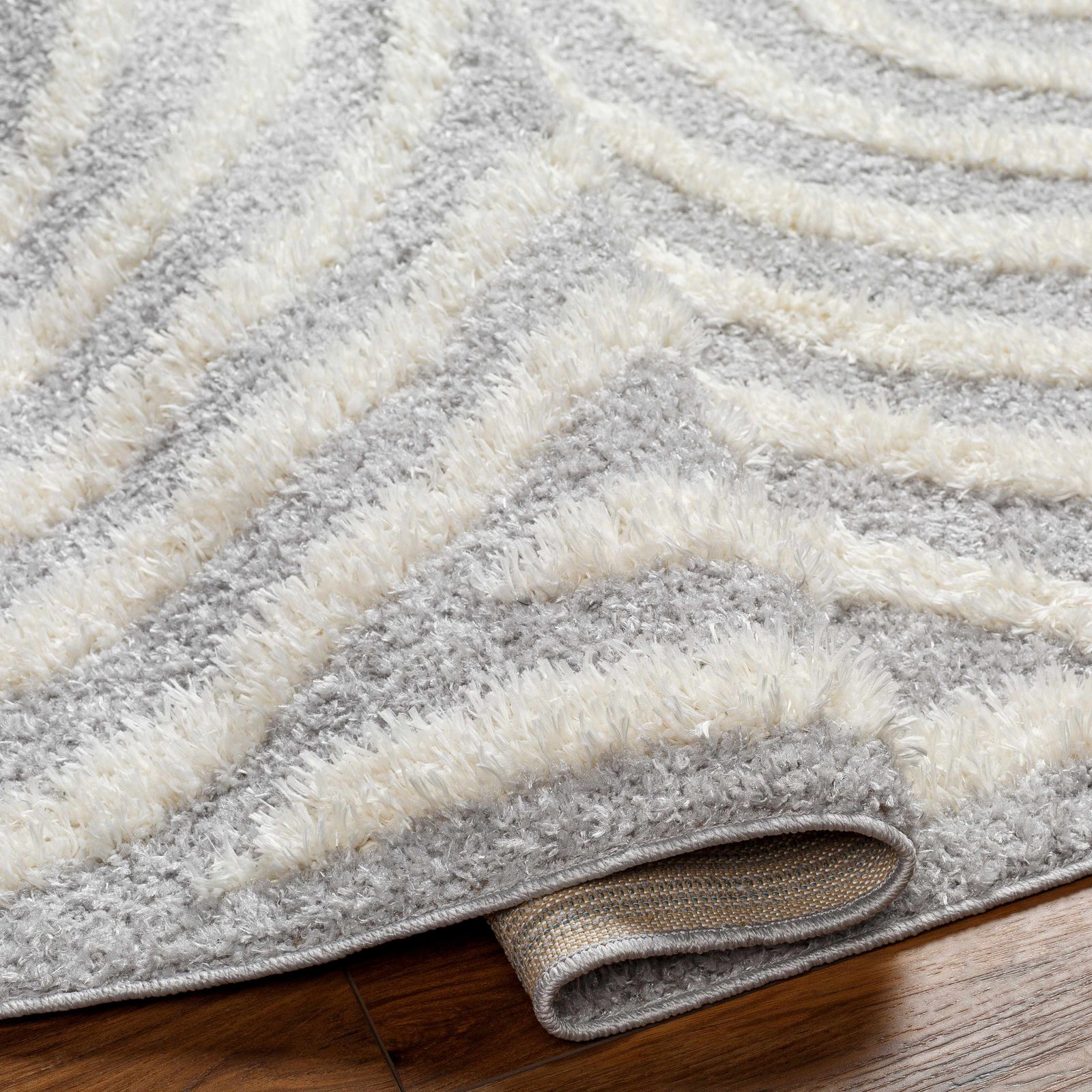 Alfombra Arnel en gris y beige