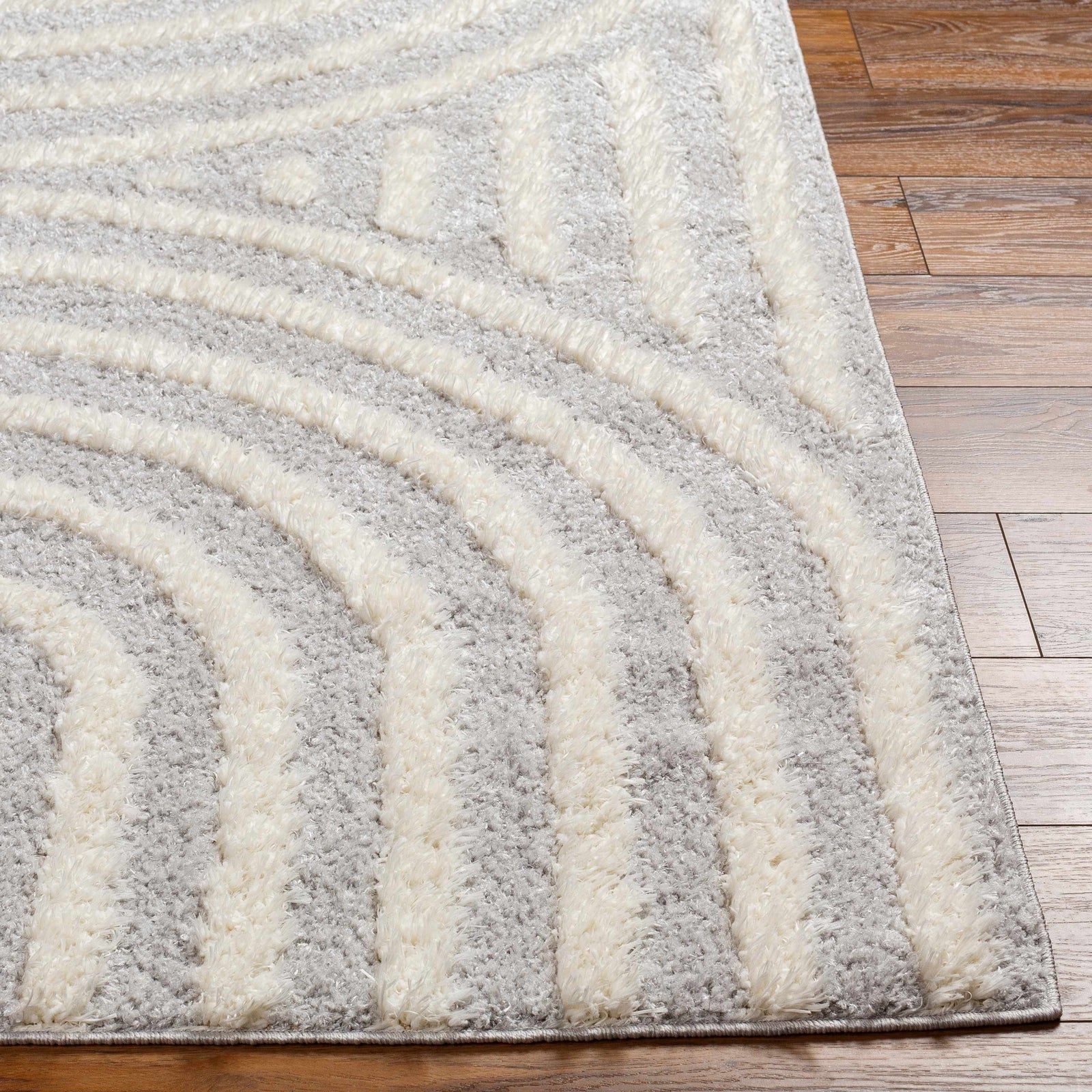 Alfombra Arnel en gris y beige