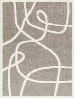 Alfombra de felpa color topo Gilon