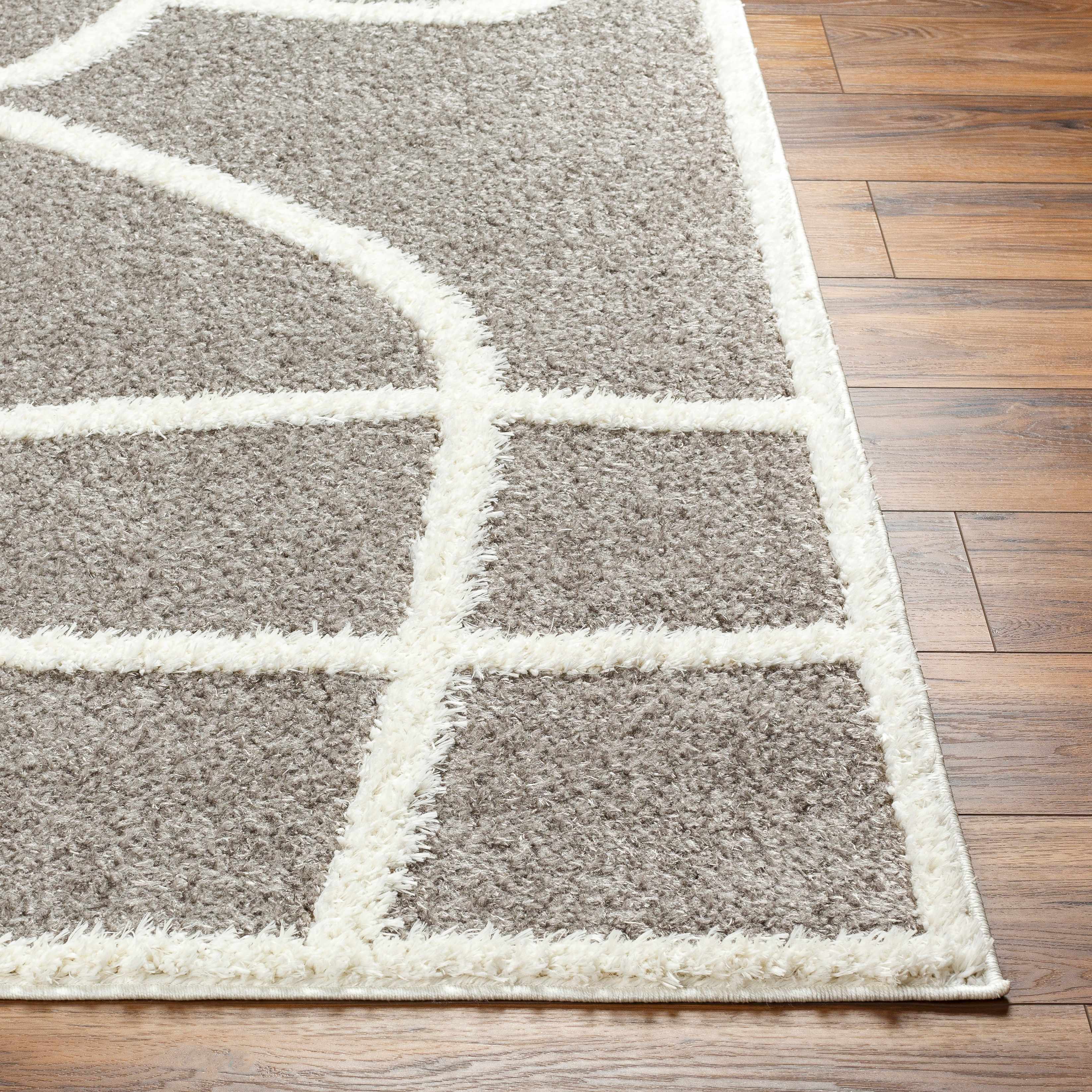 Alfombra de felpa color topo Gilon