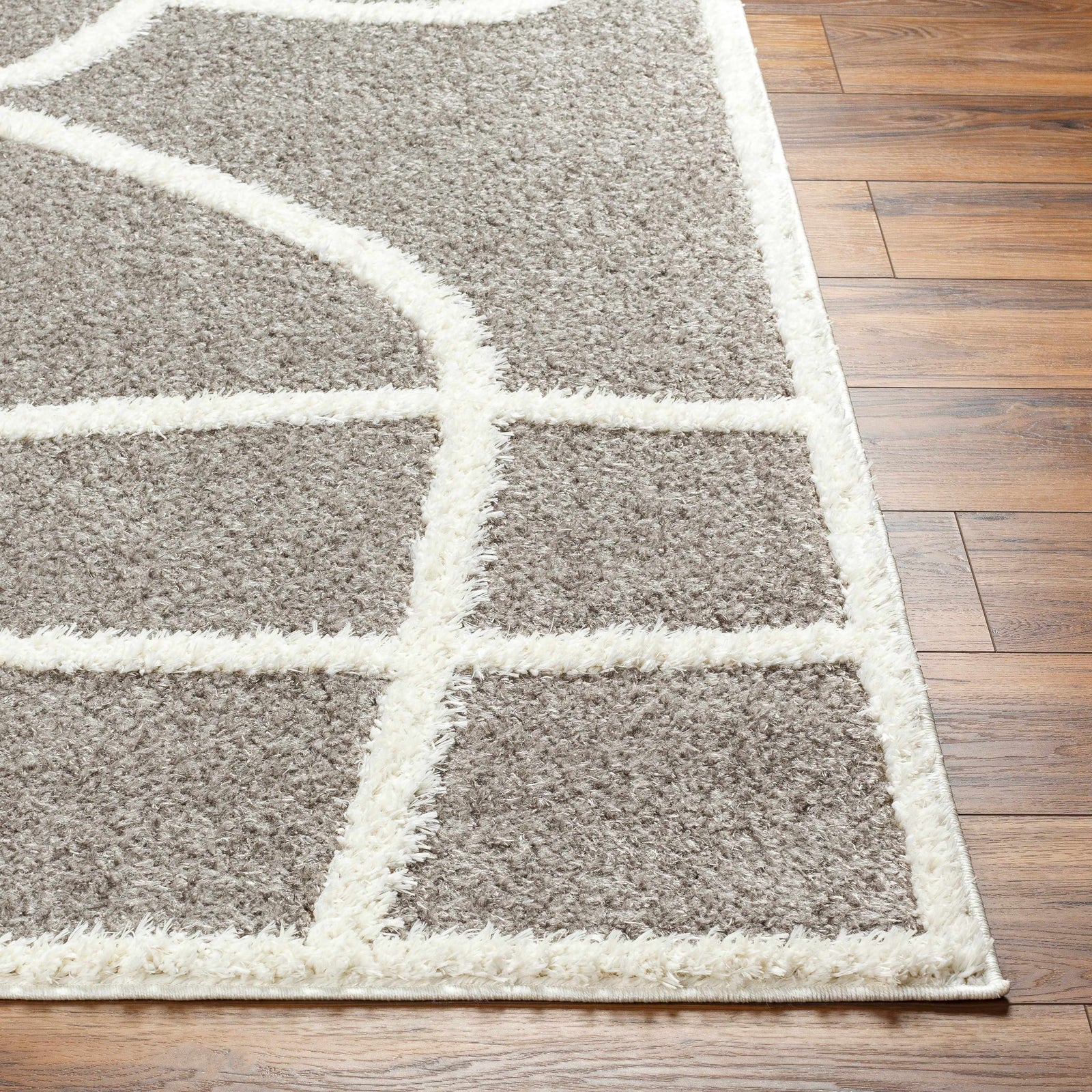 Alfombra de felpa color topo Gilon