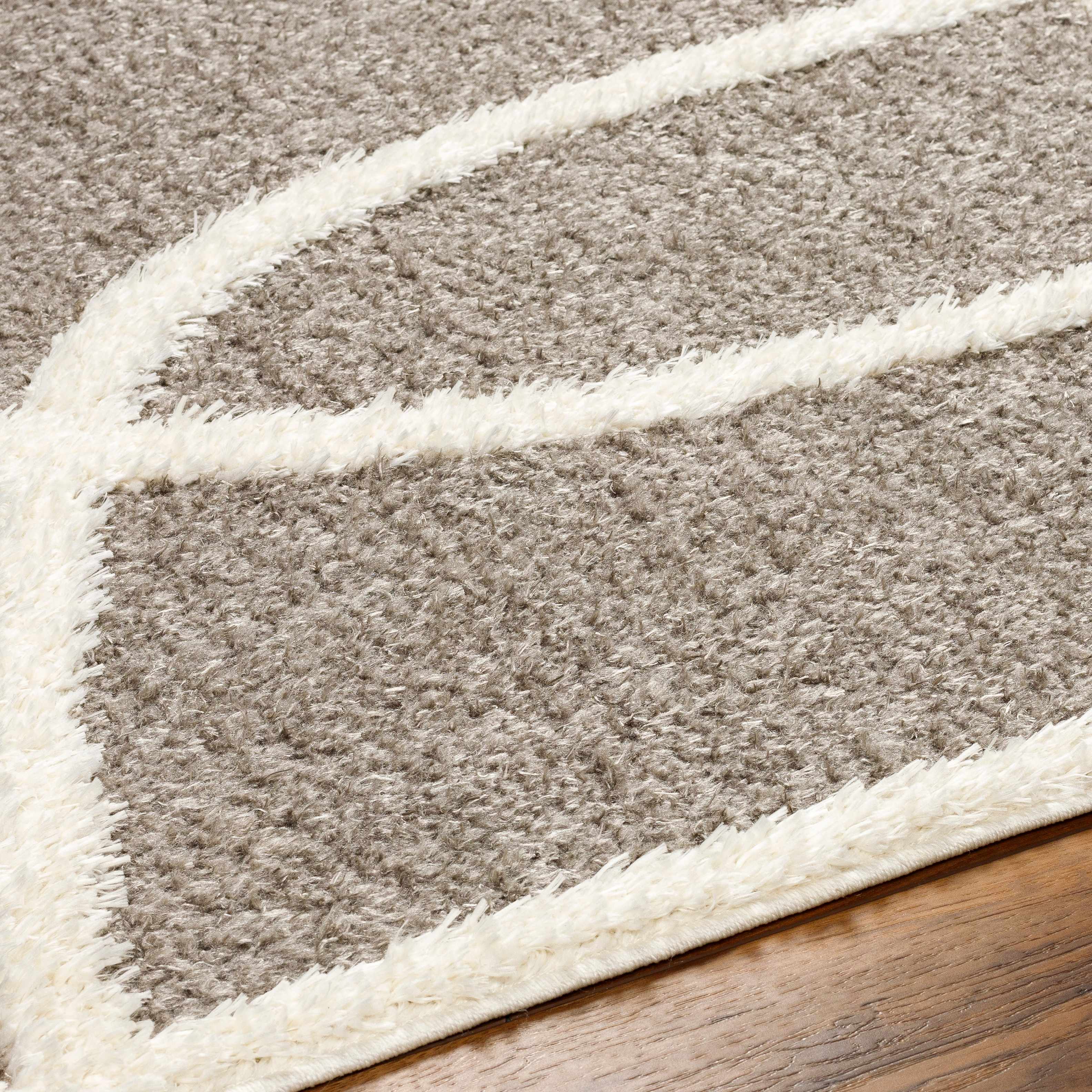 Alfombra de felpa color topo Gilon