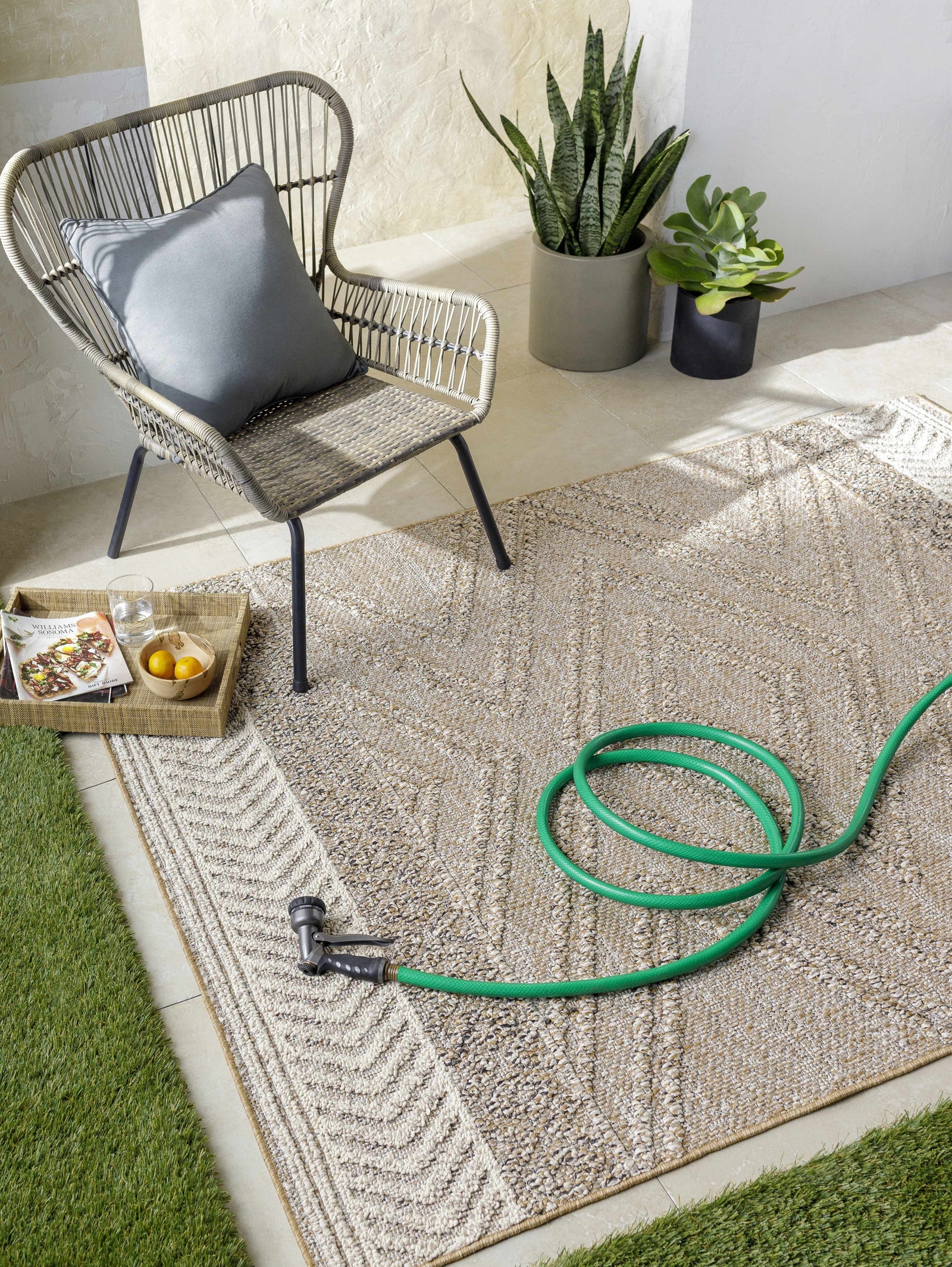 Alfombra beige Areli
