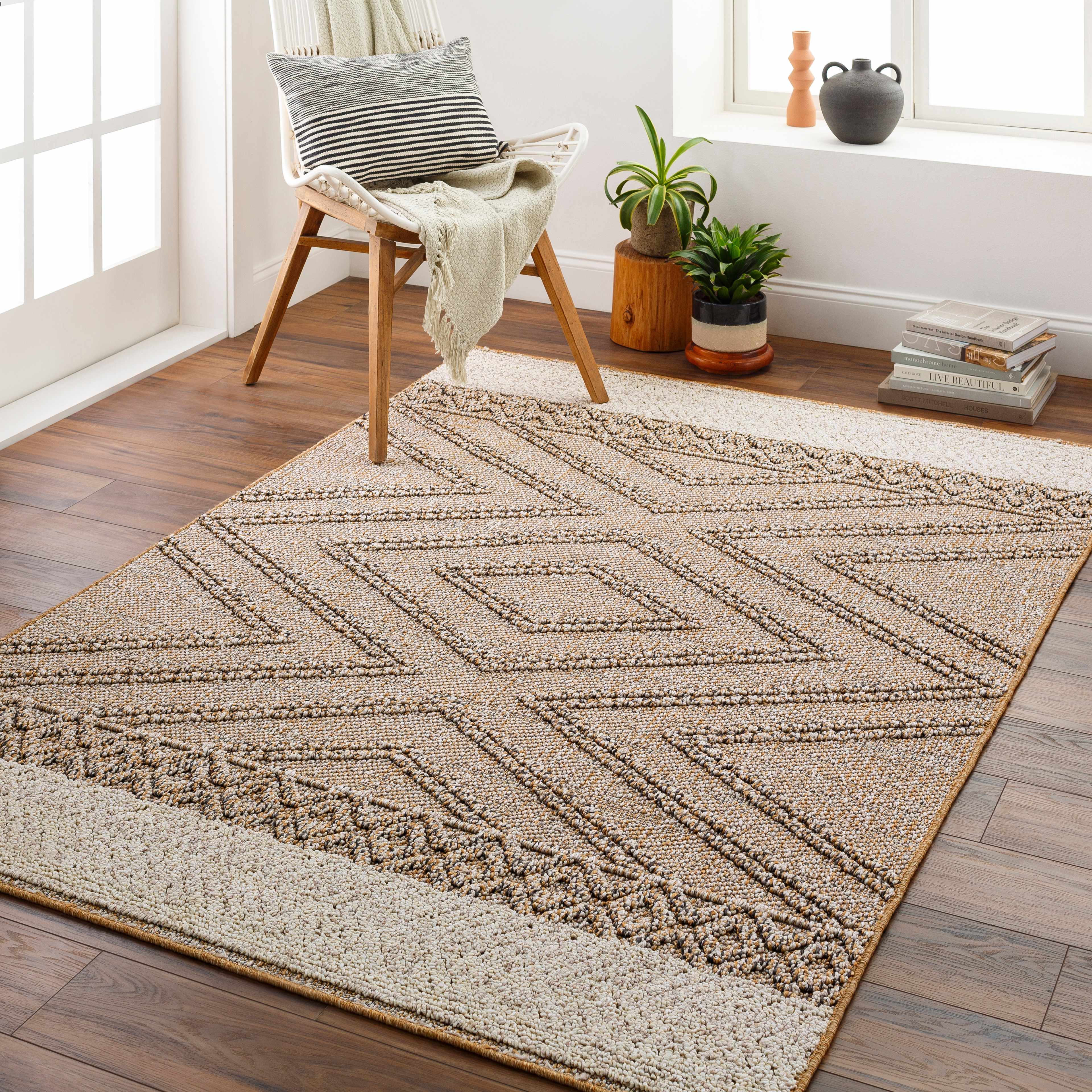Alfombra beige Areli