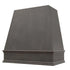 Stained Gray Wood Range Hood With Tapered Front and Decorative Trim - 30", 36", 42", 48", 54" and 60" Widths Available