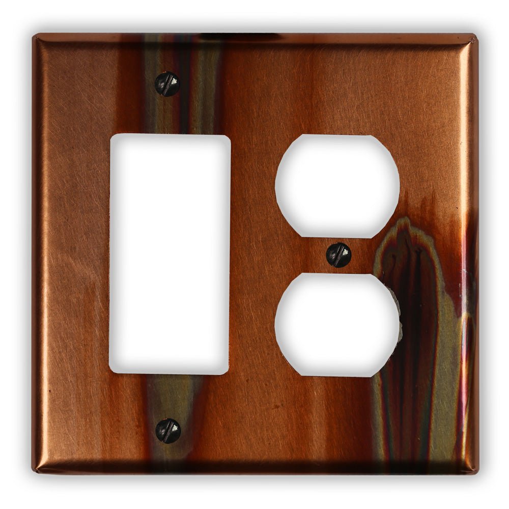 Stellar Copper - 1 interruptor basculante / 1 placa de pared dúplex