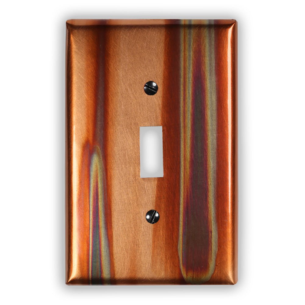 Placa de pared con 1 interruptor de palanca Stellar Copper