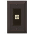 Placa de pared con conector para cable de bronce envejecido Steps