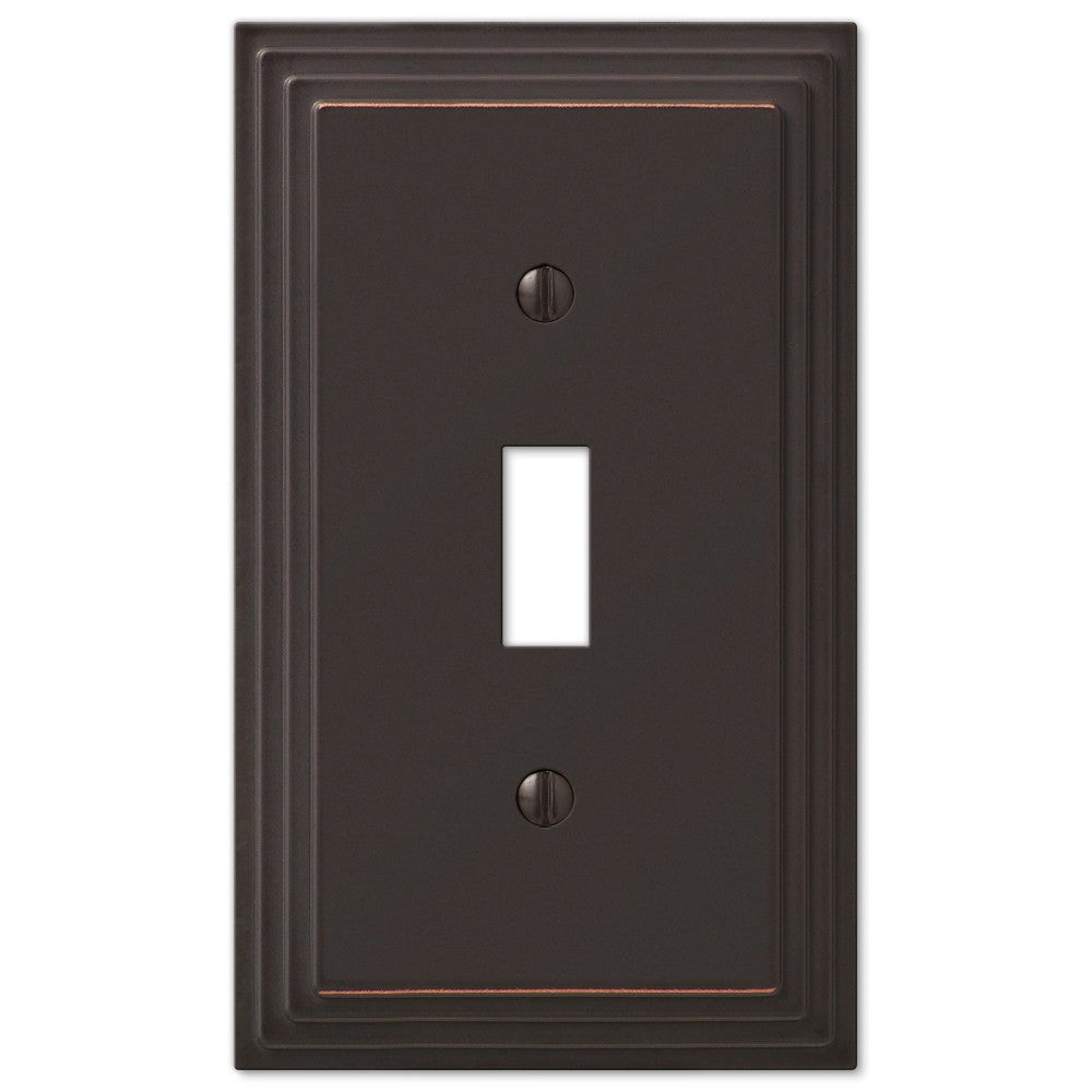 Placa de pared con 1 palanca de bronce envejecido de Steps