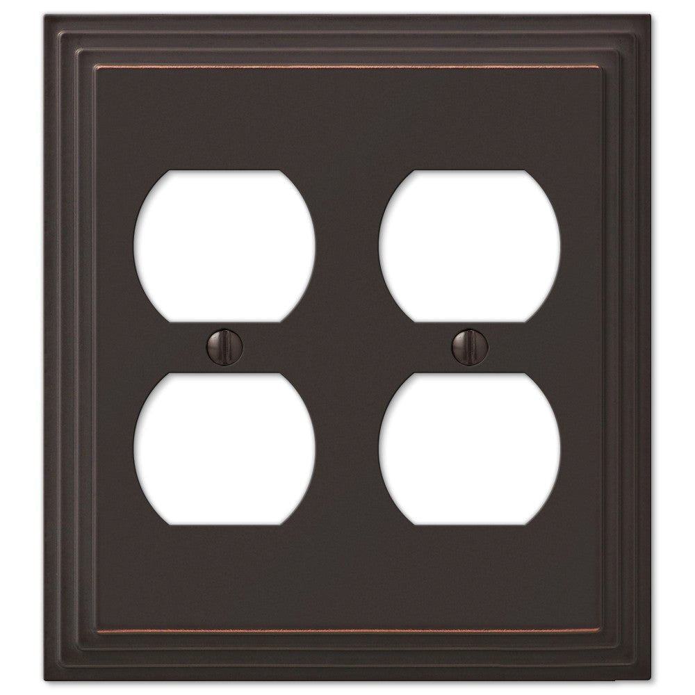 Placa de pared de 2 escalones de bronce envejecido fundido