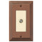 Placa de pared con conector de cable de cobre fundido antiguo Steps