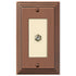 Placa de pared con conector de cable de cobre fundido antiguo Steps