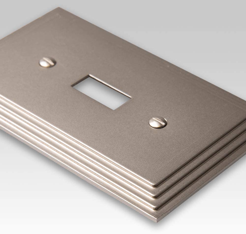 Placa de pared con 2 balancines de níquel satinado fundido Steps