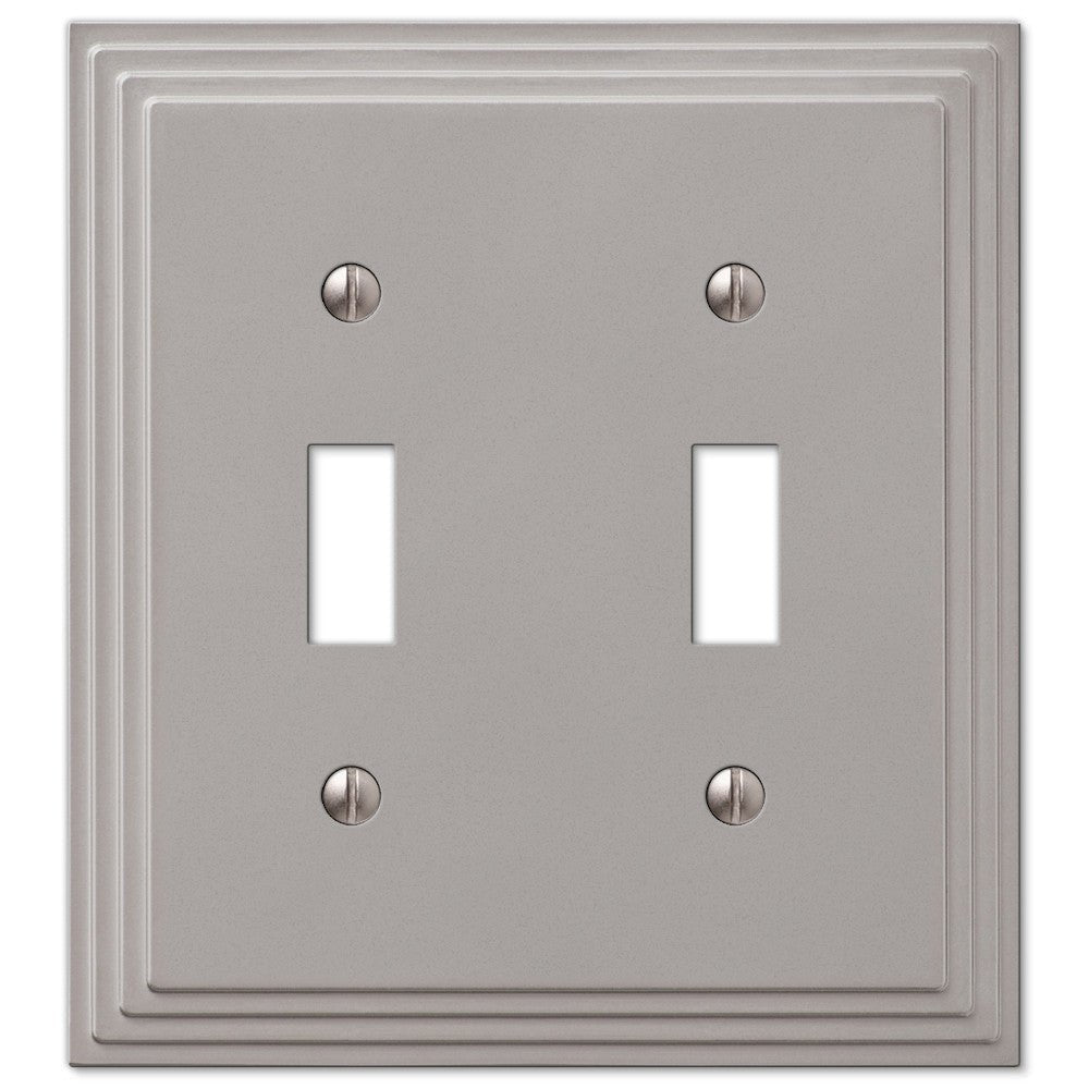 Placa de pared de níquel satinado fundido de 2 pasos
