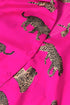 Satin Pajama Set with Cheetah Print
