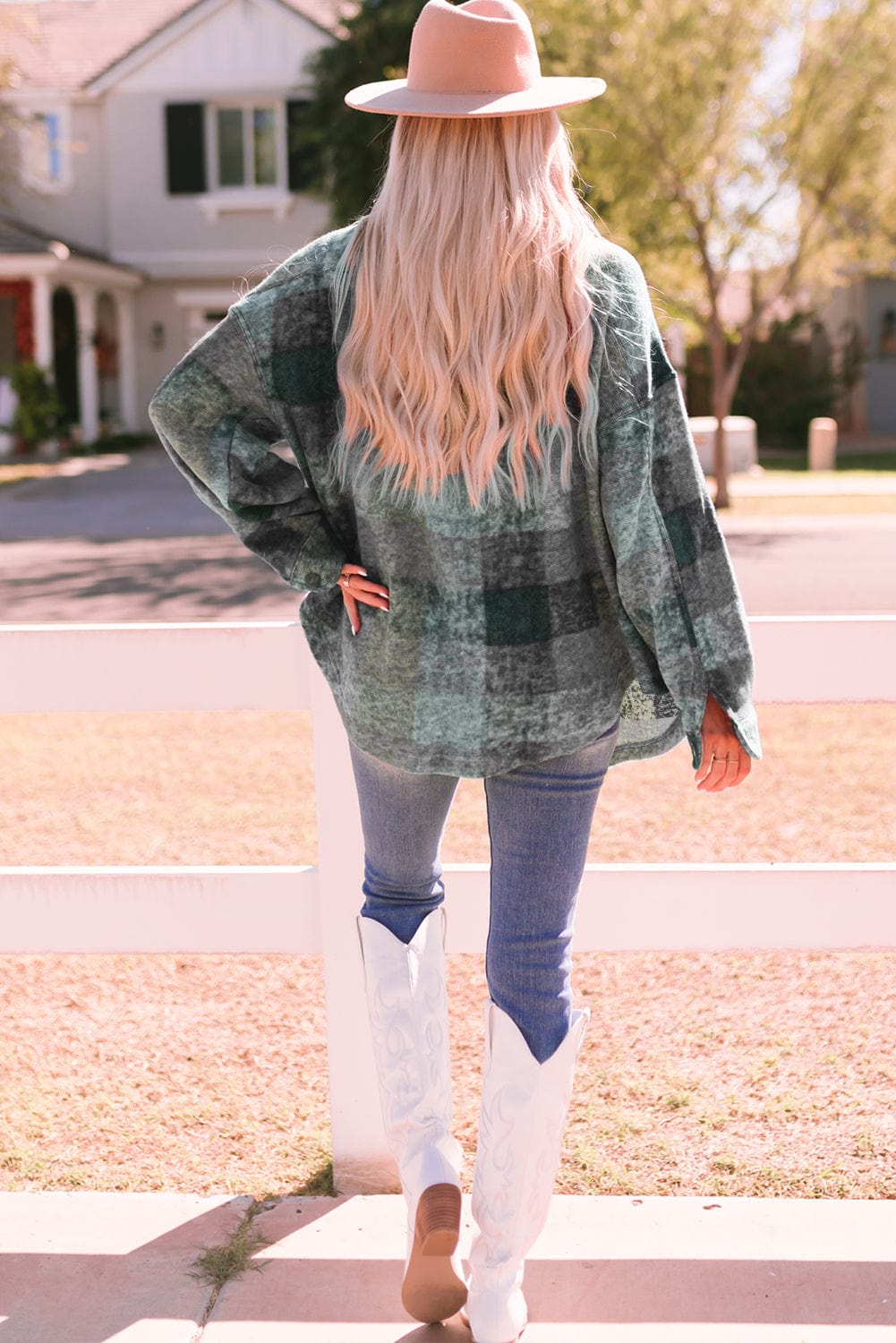 Striped Woolen Commuter Cardigan in Multicolor Print