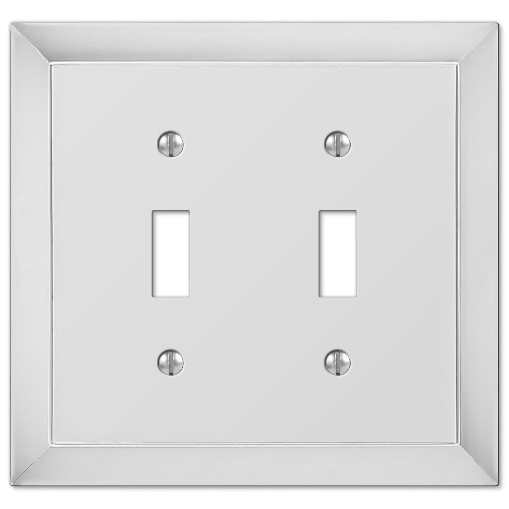 Placa de pared Studio Polished Chrome Cast - 2 palancas