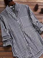Blue and White Striped Tunic Top for Women