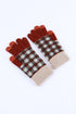 Stylish Red Tartan Touchscreen Winter Gloves