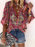 3/4 Sleeve Paisley Print Shirt
