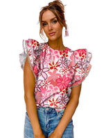 Chic Floral Print Top