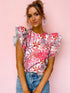 Chic Floral Print Top