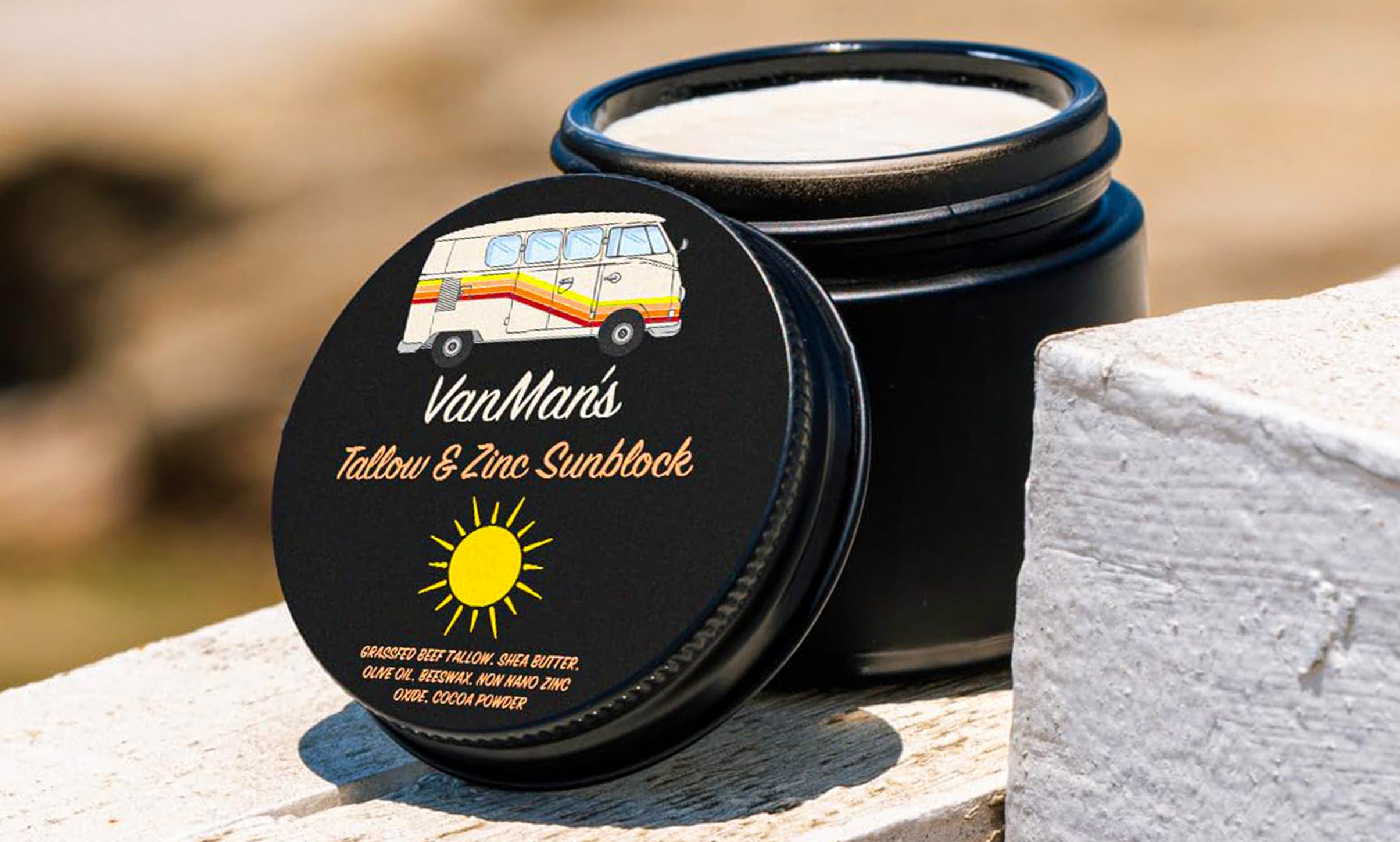 VanMan’s Tallow & Zinc SunBlock - 2 oz