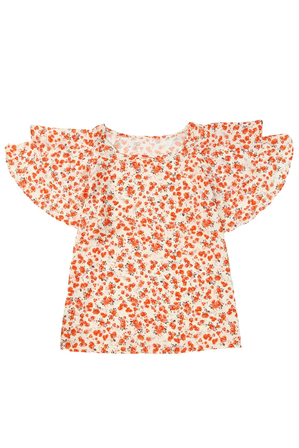 Peach Floral Blouse