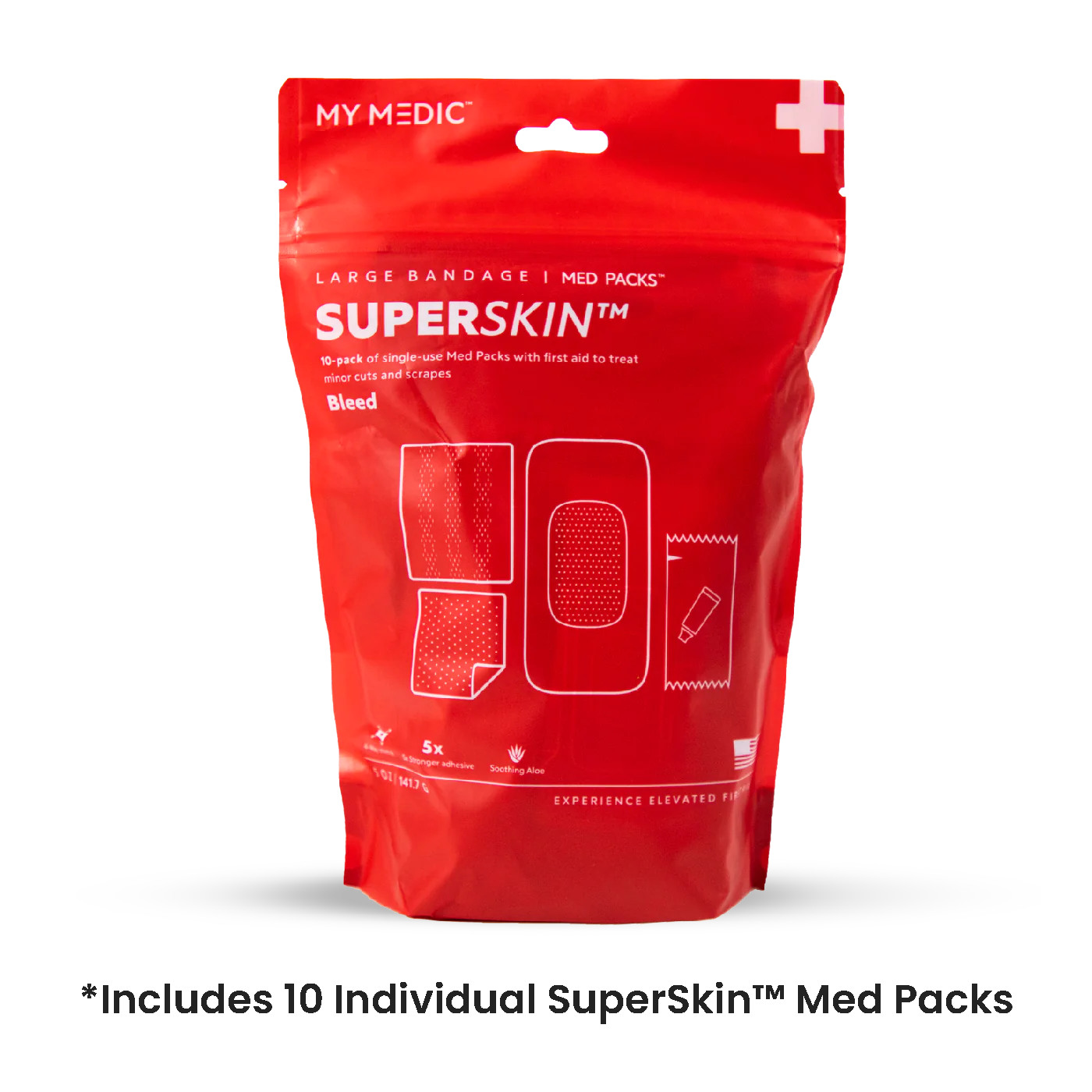 SuperSkin Large Bandage Med Pack (10 Pack)