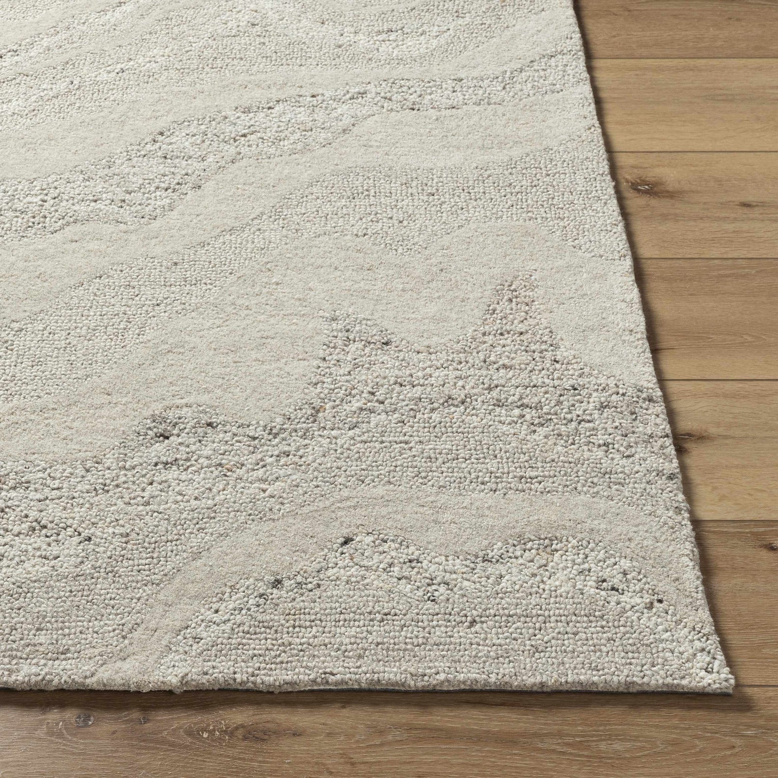 Siani Cream Wool Area Rug