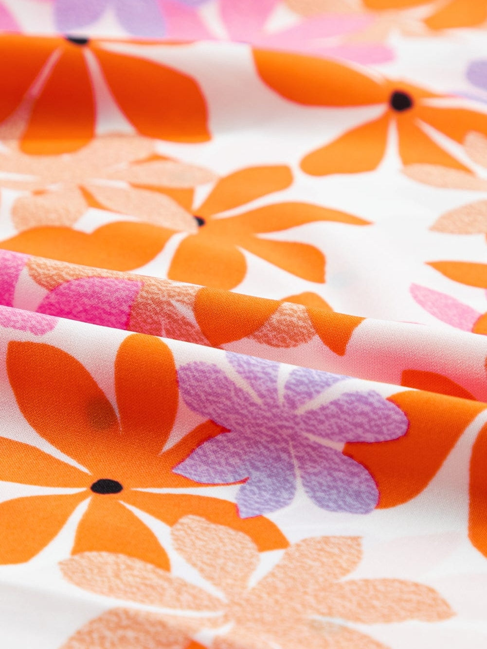 Cute Orange and Pink Floral Shirt