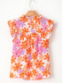 Cute Orange and Pink Floral Shirt