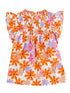 Cute Orange and Pink Floral Shirt