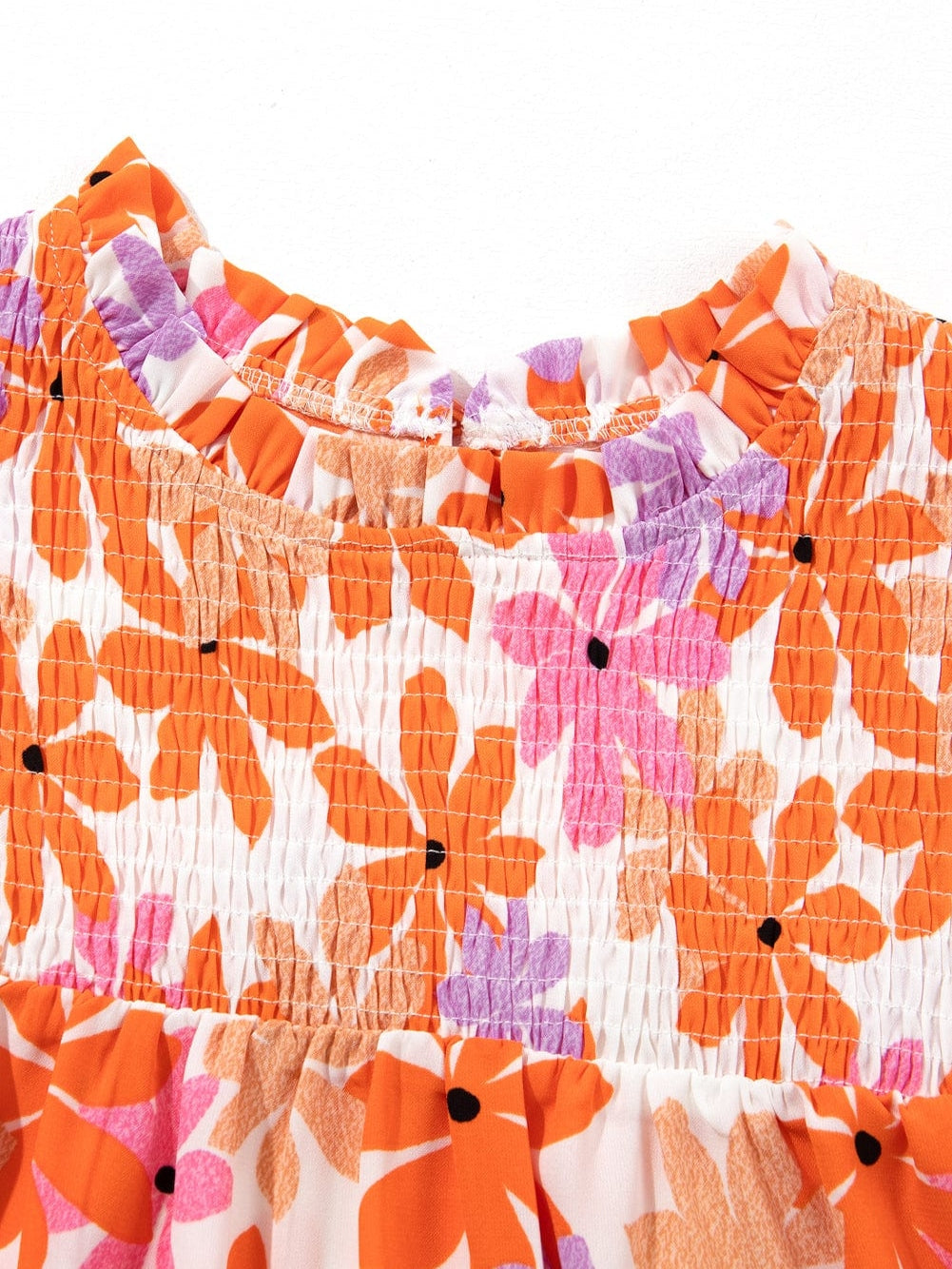 Cute Orange and Pink Floral Shirt