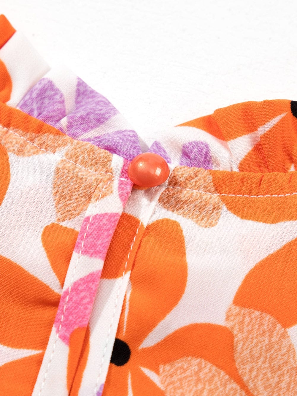 Cute Orange and Pink Floral Shirt