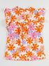 Cute Orange and Pink Floral Shirt