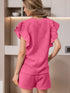 Pink Summer Shorts Set