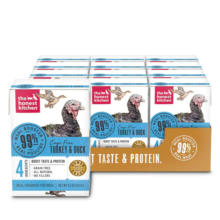 The Honest Kitchen - Alimento para perros Meal Boost 99 % pavo (paquete de 12, 5.5 oz)