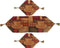 DaDa Bedding Set of 3-Pieces - Smell of Coffee Café Cup Orange Brown Woven Tapestry Dining Table Runners (9912)